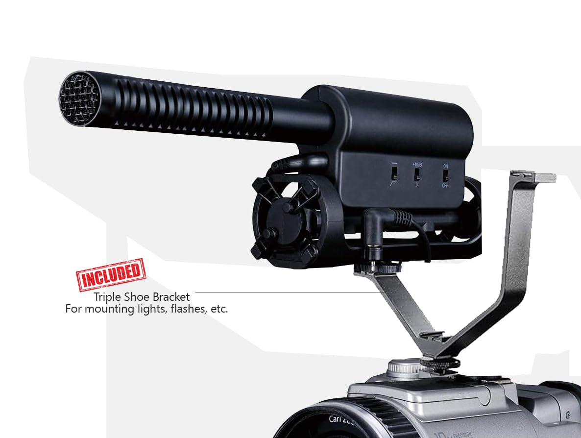 Amazon.com: Stereo Microphone with Windscreen (Shotgun) for Sony